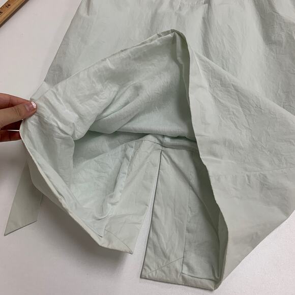 Salvatore Ferragamo Dress Women 46 US 10 Pale Mint Belted Half Snap Button Notch - Picture 14 of 16